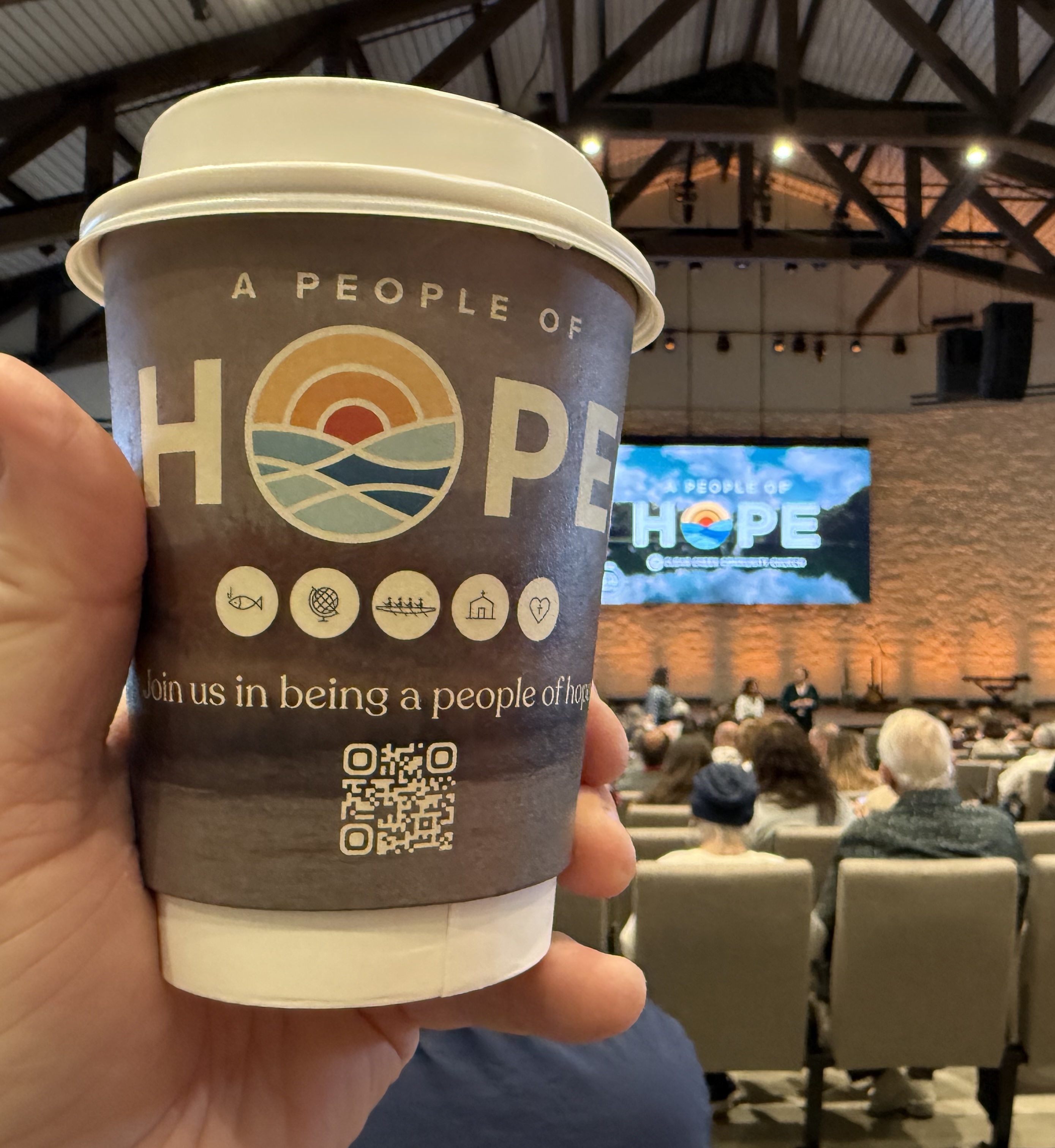 Custom printed coffee cups for churches and events